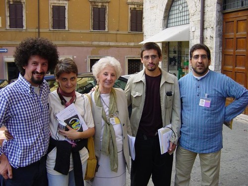 Onu dei popoli - Perugia 12 ottobre 2003 ( Abuela de Plaza de Maio Estela Carlotto, Gusatvo De la Arada, Fabio Corazzina, Rosa Siciliano, Carmine Campana