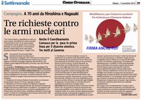 Anche il Coordinamento Comasco per la pace in prima linea per il disarmo atomico