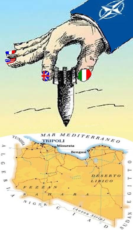 Italia e i suoi partner della NATO bombardano la Libia.