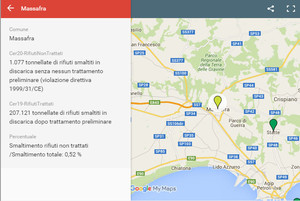 mappa open data su discariche italiane