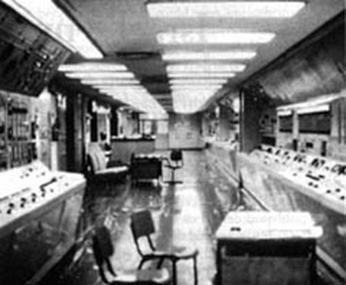 Sala di controllo dell'impianto di separazione del plutonio