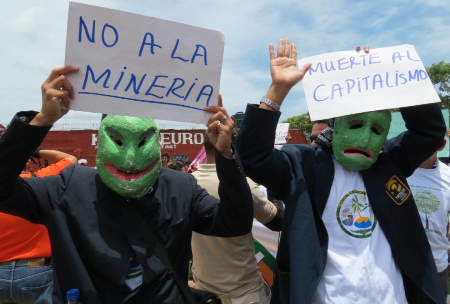 Manifestazione contro l'industria mineraria in Centroamerica (Foto G. Trucchi | Opera Mundi)