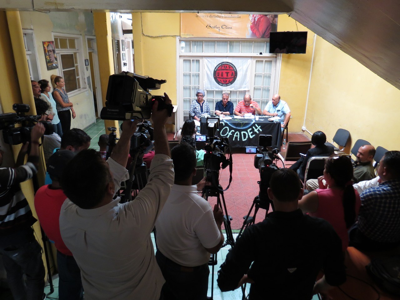 Conferenza stampa UITA a Tegucigalpa (Foto G. Trucchi | Rel-UITA)