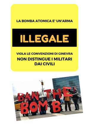 Da oggi le armi atomiche sono illegali. L'Assemblea Generale dell'ONU ha approvato il trattato per la messa al bando delle bombe nucleari. Una pagina storica, a cui il governo italiano non ha partecipato.