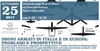 Droni armati anche in Italia: il 25 settembre una conferenza a Milano