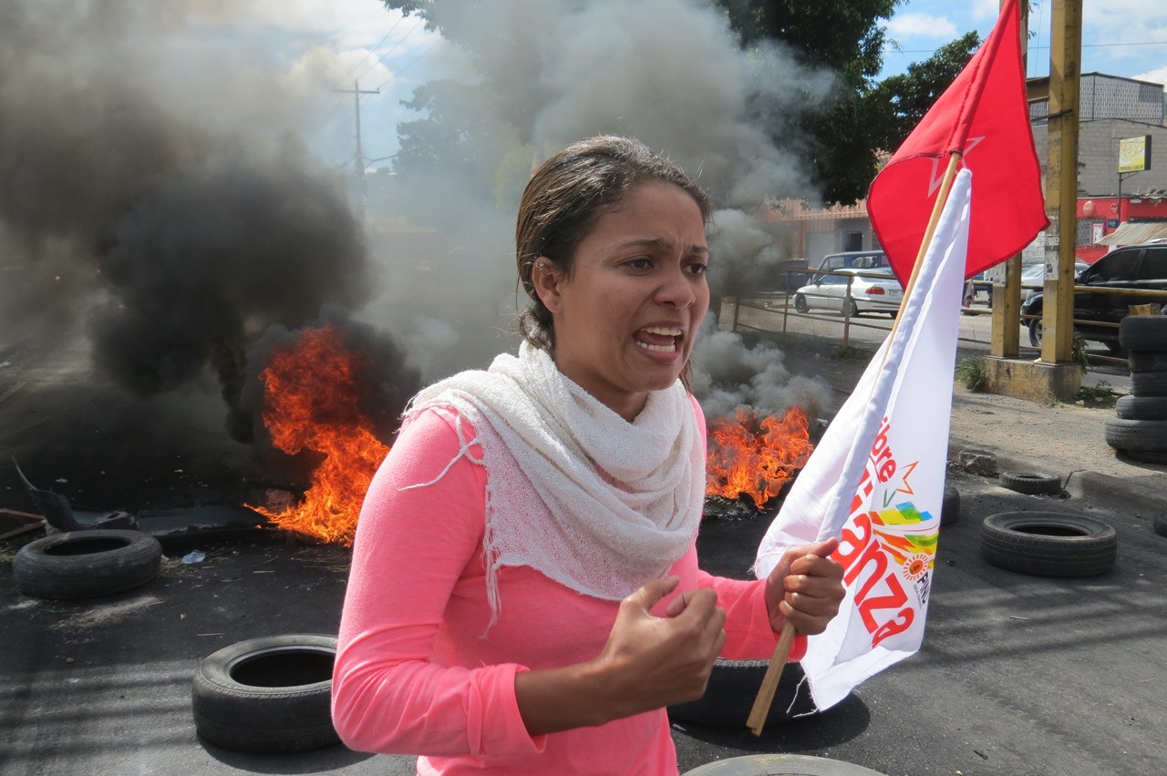 Protesta alla salita nord di Tegucigalpa (Foto G. Trucchi | Rel-UITA)