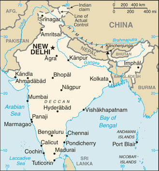cartina India
