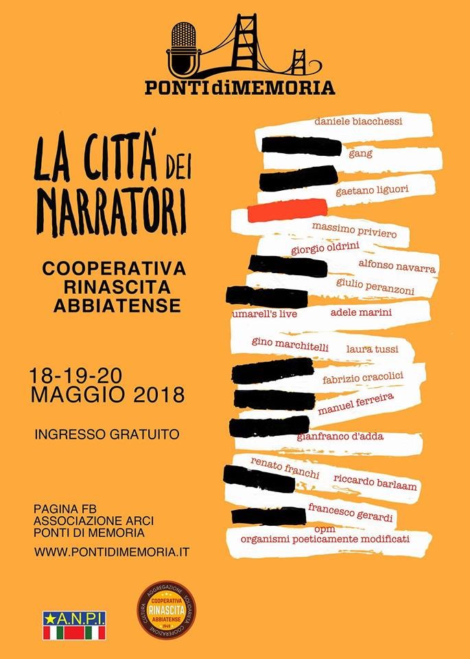 LA CITTA' DEI NARRATORI 2018 - Festival della Memoria di Abbiategrasso (Milano)