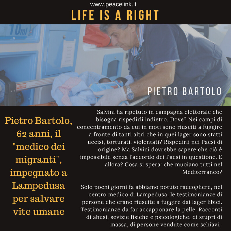 Pietro Bartolo, il medico dei migranti a Lampedusa