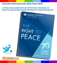 La Giornata della Pace 2018, sulla strada maestra del Disarmo e della Nonviolenza