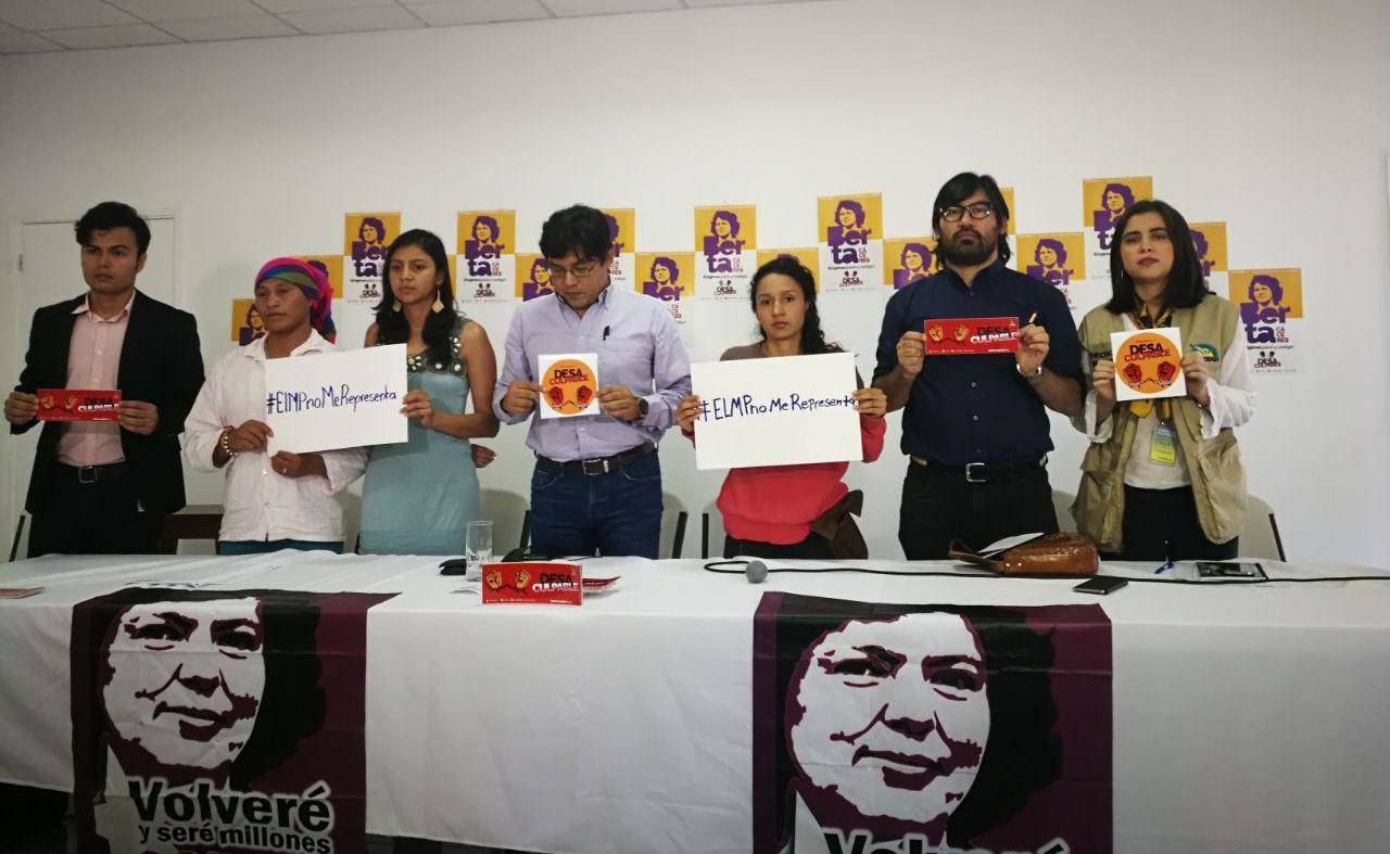 Conferenza stampa famigliari di Berta Cáceres e Copinh (Foto Copinh)