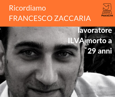 Francesco Zaccaria, operaio ILVA morto a 29 anni sul lavoro