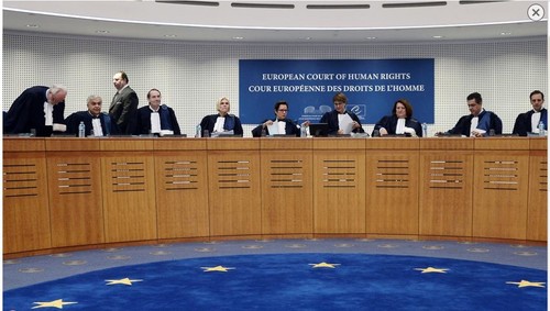 Un'udienza della European Court of Human Rights con sede a Strasburgo (foto da Linkiesta)