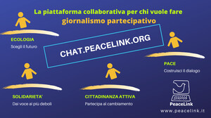 Ogni mercoledì alle ore 21 PeaceLink realizza un incontro telematico in videoconferenza sul giornalismo partecipativo e la cittadinanza attiva. Questa modalità si chiama "webinar". PeaceLink la offre in forma gratuita. Per registrarti al prossimo webinar clicca qui.