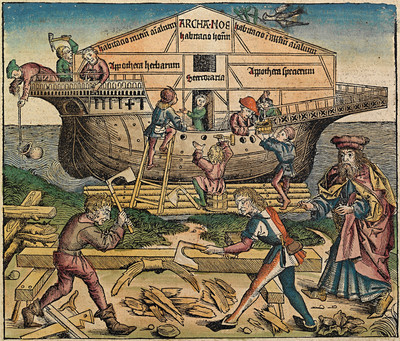  La costruzione dell'Arca nelle Schedelsche Weltchronik di Hartmann Schedel (1493).