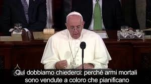 Papa Francesco contro il commercio delle armi