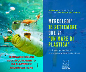 Nuovo webinar di PeaceLink mercoledì prossimo. L'inquinamento marino da microplastiche è al centro del seminario online. Puoi prenotarti cliccando qui.