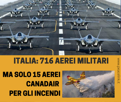 In Italia 716 aeromobili militari ma solo 15 aerei per spegnere
