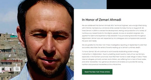 "In Honor of Zemari Ahmadi", dal sito della sua ONG