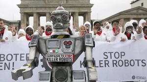 Manifestazione contro i robot killer