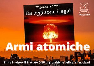 Illegali le armi atomiche da gennaio del 2021