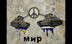 La nuova opera della Street Artist Laika è un monito alla pace sulla complicata situazione in Ucraina