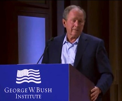 Bush condemns 'unjustified and brutal' invasion of Iraq, instead of Ukraine, in speech gaffe