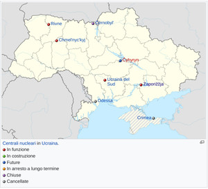Dislocazione delle centrali nucleari in Ucraina