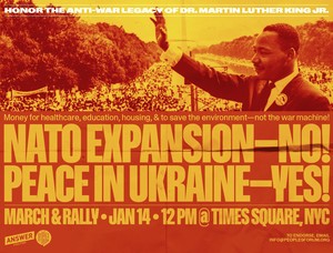 Take to the streets Sat. Jan. 14 in NYC: Peace in Ukraine - Yes! NATO expansion - NO!
