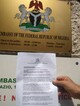 Consegna della lettera di Rete NoWar all'ambasciata della Nigeria a Roma, 17 agosto 2023
