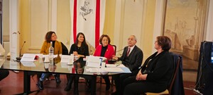 Da sinistra: Serena Spinelli, Gulala Salih, Susanna Agostini, Osama Rashid, Eleonora Mappa