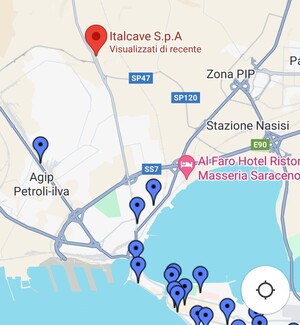 La discarica Italcave fra Statte e Taranto