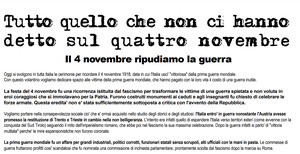 Quello che non ci hanno detto sul 4 Novembre