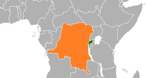 Il Congo (arancione) e il Ruanda (verde)