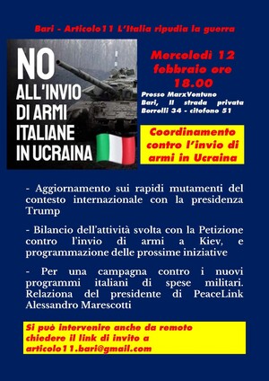 No all'invio di armi in Ucraina