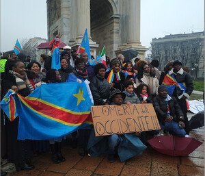 Manifestazione di solidarietà a Milano con il popolo del Congo, 9 febbraio 2025