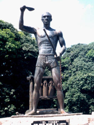 Statua rappresentante Gaspar Yanga