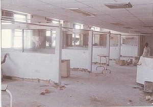 Il reparto di cura intensiva dell'ospedale di Bassora dopo il bombardamento del 27 gennaio 1991, durante il quale 4 pazienti furono uccisi dalle schegge dei missili