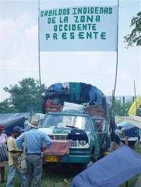 La marcia indigena colombiana