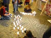 sit-in sotto Palazzo Chigi