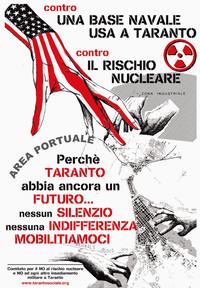 Il logo del Comitato dei 2 NO (no al rischio nucleare, no ad ogni altro insediamento militare a Taranto)