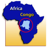 L'ospedale di Kimbau è nel Congo, a sud-ovest.