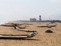 la grande spiaggia di Chennai