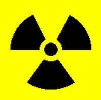 Il simbolo del "rischio radiazioni"