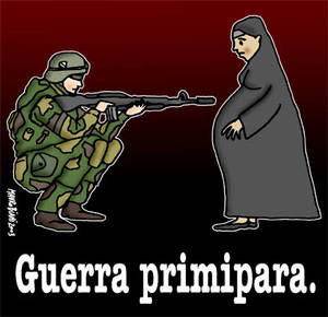 Guerra primipara Preventivissimissima  Vignetta di Mauro Biani