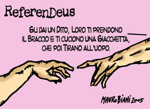 ReferenDeus vignetta di Mauro Biani http://maurobiani.splinder.com/