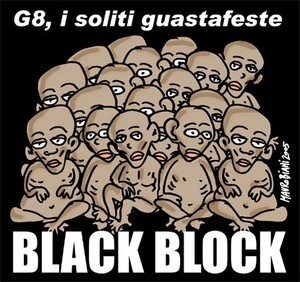 G8: i guastafeste. Vignetta di Mauro Biani http://maurobiani.splinder.com/
