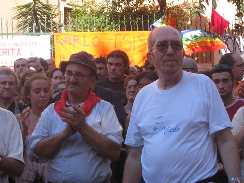 Piazza Alimonda, 20 luglio 2005. Arnaldo Cestaro e Giuliano Giuliani.