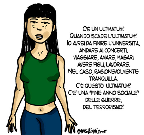 Vent'anni. Vignetta di Mauro Biani http://maurobiani.splinder.com/