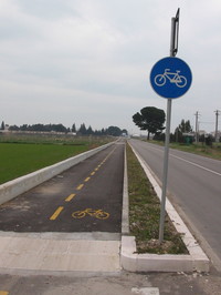 Pista ciclabile extraurbana a Margherita di Savoia